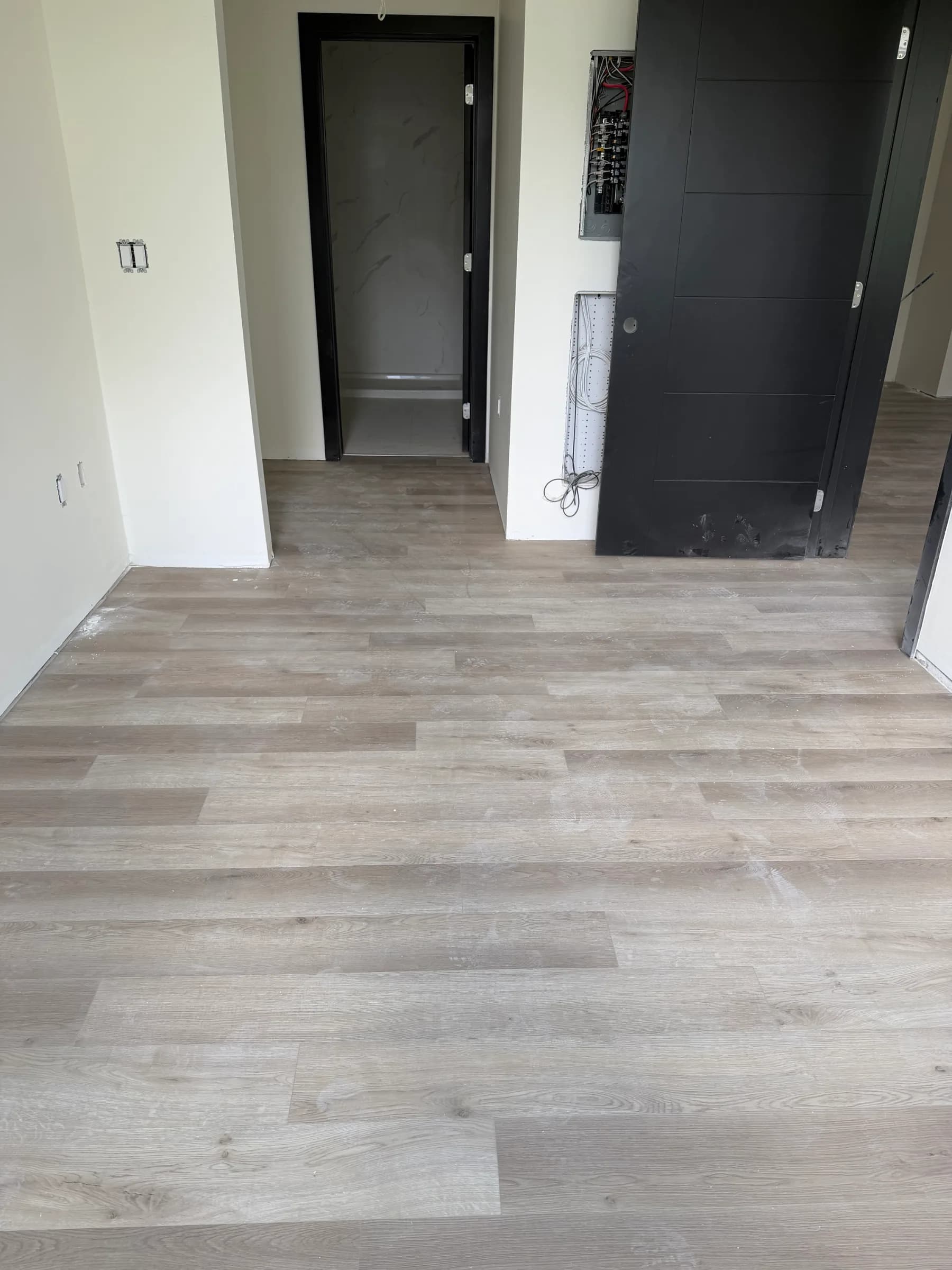 Professional vinyl flooring installation in a modern Calgary home