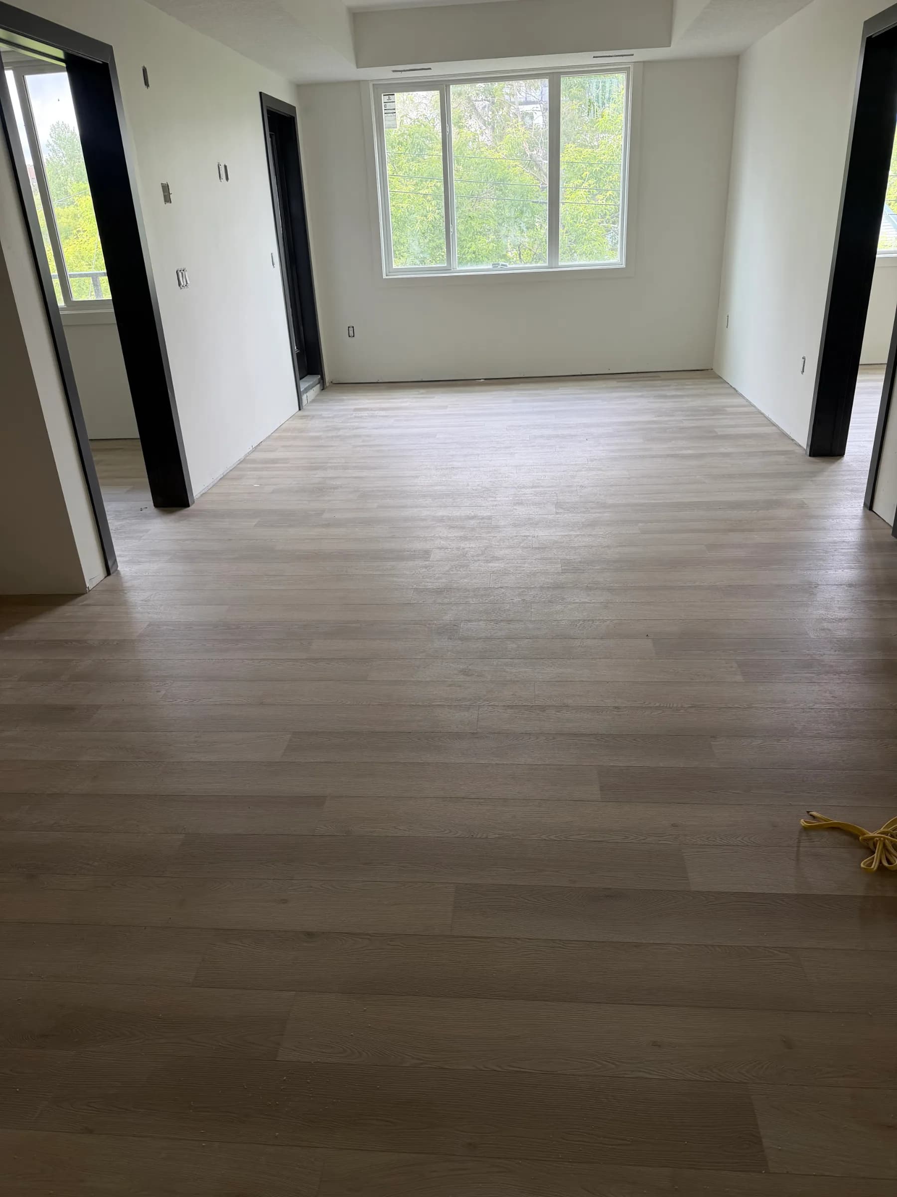 Modern luxury vinyl plank flooring project in Calgary, Alberta